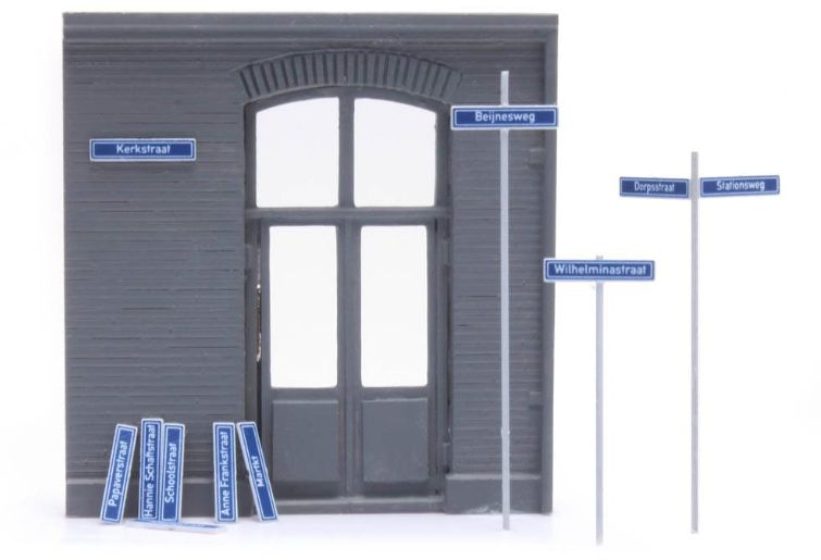NL Dutch Street Name Plates 187 Etched Metal Kit, Unpainted John Ayrey Die Casts